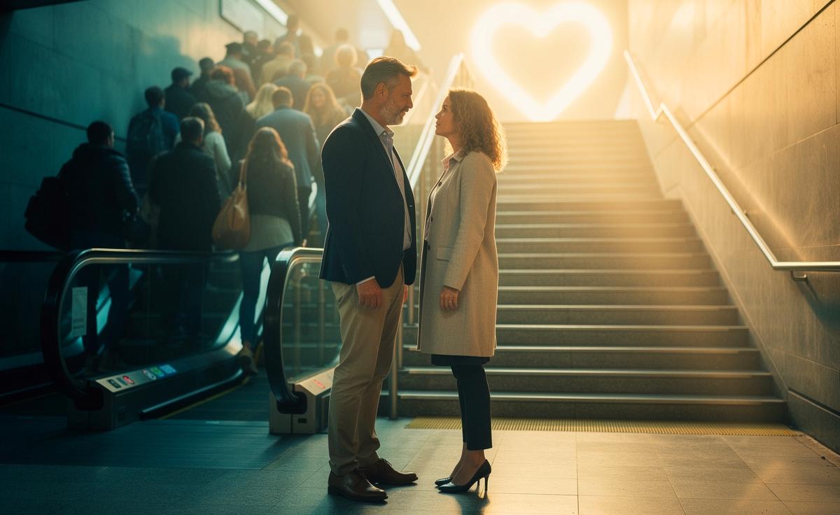 Illustration von Menschen ab 40, die natürliche Herzreize im Alltag meiden.