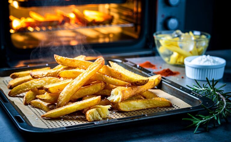 Illustration von [knusprigen Ofenpommes ohne Öl und mit weniger Kalorien]