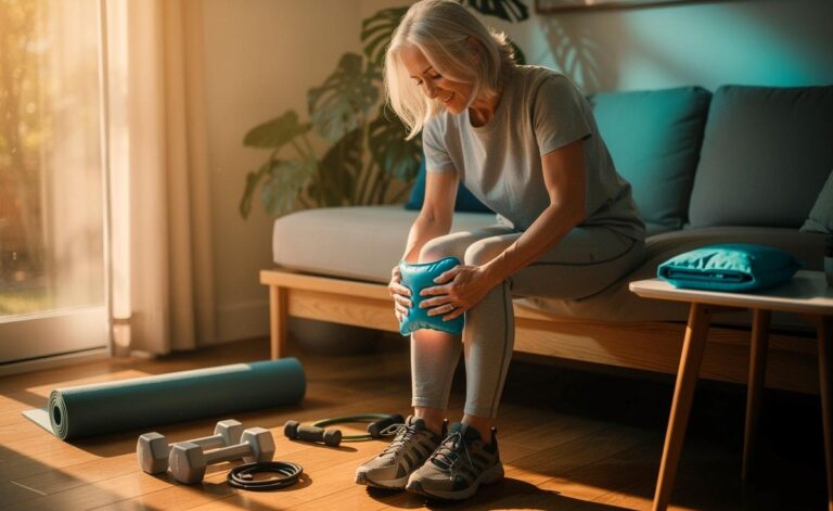 Illustration von Gelenkschmerzen ab 60 Jahren und einfachen Strategien zur Linderung