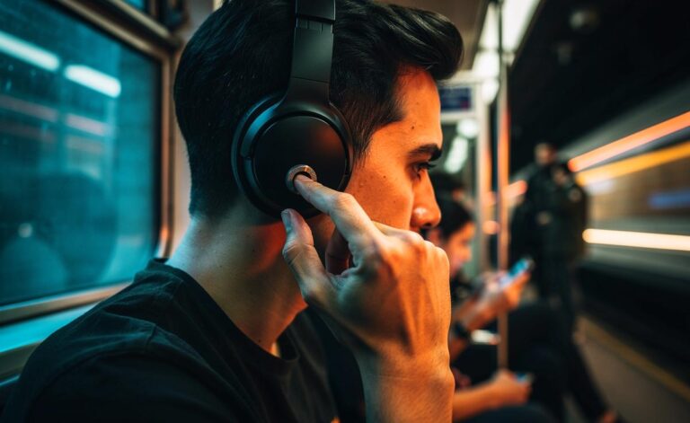 Illustration von der Drosselung der Lautstärke zum Schutz des Hörvermögens